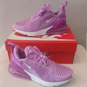 Nike Air Max 270 Kids Purple Mesh Sneakers Authentic Brand New Size 6.5